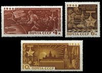 Изображение СССР 1966 г. Сол# 3442-4 • 25-летие разгрома фашистов под Москвой • MNH OG XF • полн. серия