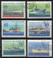 Изображение СССР 1959 г. Сол# 2299-2304 • Морской флот • Used(ФГ) XF • полн. серия