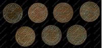 Изображение Россия 1898-1913 гг. лот 7 медных двушек / F-VF