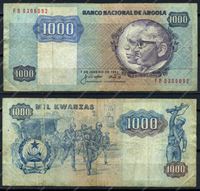 Изображение Ангола 1984г. P# 121a / 1000 кванза / F-VF