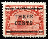 Изображение Ньюфаундленд 1920 г. • SC# 130 • 3c. на 35c. айсберг св. Джона • MNH OG ( кат.- $20 )