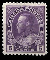 Изображение Канада 1923-31 гг. • Gb# 250 • 5 c. Георг V - Адмирал • MLH OG XF