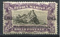 Изображение Сан-Марино 1924 г. • SC# 91 • 1 l. на 2 L. c. вид города • MLH OG VF ( кат.- $25 )