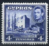 Изображение Кипр 1938-51 гг. Gb# 156b • 4 pi. Основной выпуск. Георг VI • MLH OG XF ( кат.- £5 )