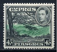 Изображение Кипр 1938-51 гг. • Gb# 161 • 45 pi. Основной выпуск. Георг VI • MLH OG XF ( кат.- £50 )