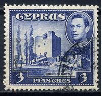 Изображение Кипр 1938-51 гг. Gb# 156a • 3 pi. Основной выпуск. Георг VI • Used VF