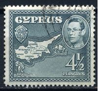 Изображение Кипр 1938-51 гг. Gb# 157 • 4 1/2 pi. Основной выпуск. Георг VI • Used VF