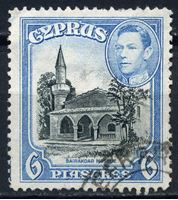 Изображение Кипр 1938-51 гг. Gb# 158 • 6 pi. Основной выпуск. Георг VI • Used VF