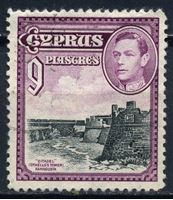 Изображение Кипр 1938-51 гг. Gb# 159 • 9 pi. Основной выпуск. Георг VI • Used VF