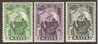 Изображение Мальта 1951г. Gb# 258-260 • Скапулярий • MLH OG XF / полн. серия