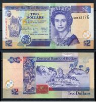 Изображение Белиз 2014 г. P# new • 2 доллара • UNC пресс