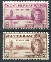Изображение Монтсеррат 1946 г. Gb# 113-4 • Выпуск Победа • MNH OG • полн. серия