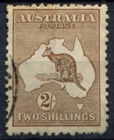 Изображение Австралия 1915-28 гг. • Gb# 41 • 2sh. Кенгуру на карте • Used XF ( кат.- £15 )