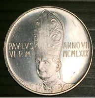 Изображение Ватикан 1969 г. • KM# 115 • 500 лир • Папа Павел VI (серебро) • регулярный выпуск • BU ( кат.- $40,00 )