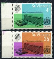 Изображение Сент-Винсент 1966 г. GB# 252-3 • Всемирная организация здравоохранения(ВОЗ) • MNH OG XF • полн. серия