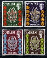 Изображение Сент-Винсент 1964 г. GB# 221-4 • Ассоциация скаутов острова • MNH OG VF • полн. серия