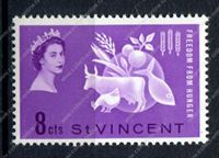 Изображение Сент-Винсент 1963 г. GB# 204 • За свободу от голода • MNH OG XF