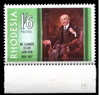 Изображение Родезия 1967 г. Gb# 413 • 1sh. 6d. • доктор Линдер Старр Джеймсон • MNH OG XF+