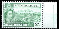 Изображение Монтсеррат 1953-62 гг. Gb# 138 • Елизавета II основной выпуск • 2c. • Плантация хлопка • MNH OG XF+