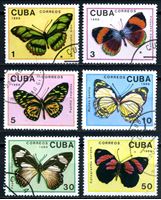 Изображение Куба 1989 г. SC# 3102-7 • бабочки • Used(ФГ) XF • полн. серия