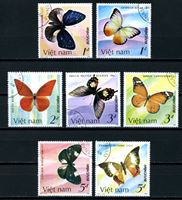 Изображение Вьетнам 1986 г. SC# 1693-9 • бабочки • Used(ФГ) XF • полн. серия