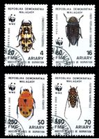 Изображение Мадагаскар 1988 г. • SC# 884-7 • жуки RARE!!! • Used(ФГ) XF • полн. серия ( кат.- $75 )