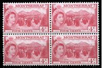 Изображение Монтсеррат 1953-62 гг. Gb# 140 • 4c. • Елизавета II основной выпуск • уборка томатов • MNH OG XF • кв.блок