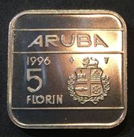 Изображение Аруба 1996 г. • KM# 12 • 5 флоринов • регулярный выпуск • MS BU люкс! • FS
