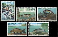 Изображение Испания 1977 г. SC# 2031-5 • Рыбы рек и озер • MNH OG XF • полн. серия
