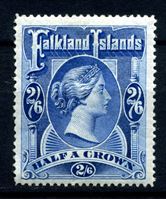 Изображение Фолклендские о-ва 1898 г. Gb# 41 • 2s.6d. • Королева Виктория • MLH OG XF ( кат.- £275 )
