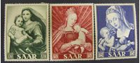 Изображение Саар 1954 г. Mi# 351-353 • Год мадонн. Мадонны на картине • MNH OG XF ( кат.- €10 )