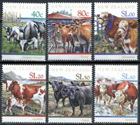 Изображение Новая Зеландия 1997 г. SC# 1406-11 • 40 c. - 1.80$ • Домашний скот • коровы • MNH OG XF • полн. серия ( кат.- $11 )
