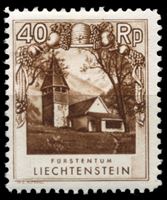 Изображение Лихтенштейн 1930 г. SC# 101 • 40 rp. • Архитектура и виды княжества • замок Вадуца • MLH OG XF ( кат.- $11 )