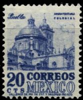 Изображение Мексика 1950-1952 гг. SC# 860 • 20 c. • Архитектура страны • кафедральный собор г. Пуэбла • стандарт • MNH OG XF ( кат.- $14 )