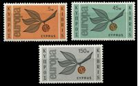 Изображение Кипр 1965 г. • Gb# 267-9 • 5 - 150 m. • Выпуск "Европа" • MLH OG XF • полн. серия ( кат.- £13,5 )