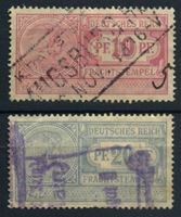 Изображение Германия • XIX век • 10 и 20 пф. • фискальный выпуск • Used XF