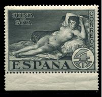 Изображение Испания 1930 г. SC# 398 • 4 pt. • Франсиско Гойя • картина "Маха" • MNH OG XF+