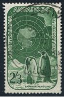 Изображение Австралия • Антарктические территории 1959 г. SC# L5 • 2sh3p. • первый выпуск (концовка серии) • пингвины • Used VF ( кат.- $5,75 )