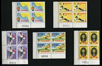 Изображение Гана 1959 г. • SC# 61-5 • 1/2 d. - 2s.6d. • Западноафриканское первенство по футболу • MNH OG XF • полн. серия • № кв. блоки