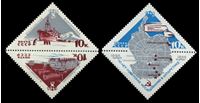 Изображение СССР 1966 г. • Сол# 3318-20 • Исследования Антарктиды • MNH OG XF • полн. серия
