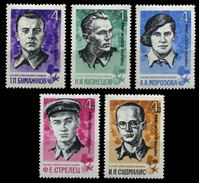 Изображение СССР 1966 г. Сол# 3362-5 • Партизаны Великой отечественной войны • MNH OG XF • полн. серия