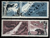 Изображение СССР 1966 г. Сол# 3373-4 • 50-летие Баргузинского заповедника • MNH OG XF • полн. серия