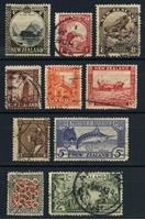 Изображение Новая Зеландия 1936-42 гг. Gb# 578..589 • 1 d. .. 2 sh. • Георг V основной выпуск • 10 марок • Used VF ( кат.- £27 )