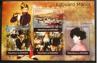 Изображение Бурунди 2012 г. Mi# 2315-2318 • Эдуард Мане. • MNH OG Люкс