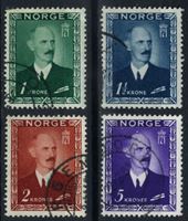 Изображение Норвегия 1946 г. • SC# 275-8 • 1 - 5 Kr. • Король Норвегии Хокон VII • Used XF • полн. серия