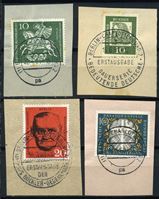 Изображение Германия ФРГ 1960 - 1961 гг. • 4 марки на вырезках • Used(СГ) VF • вырезки