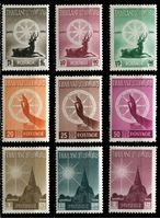 Изображение Таиланд 1957 г. • SC# 321-9 • 5 s. - 2 b. • 2500 лет со дня рождения Будды • MLH OG XF • полн. серия ( кат.- $60 )