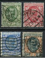 Изображение Италия 1926 г. • Mi# 240-3 • 25 c. - 2.50 L. • Виктор Эммануил III • стандарт • Used VF • полн. серия ( кат.- €4,5 )
